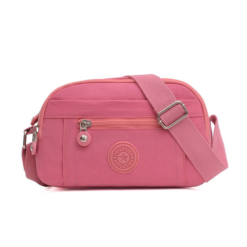 Fashion Solid Color Designer Women's Shoulder Bag Simple Ladies Bag High Quality Nylon Women Messenger Bags Bolsos De Mujer