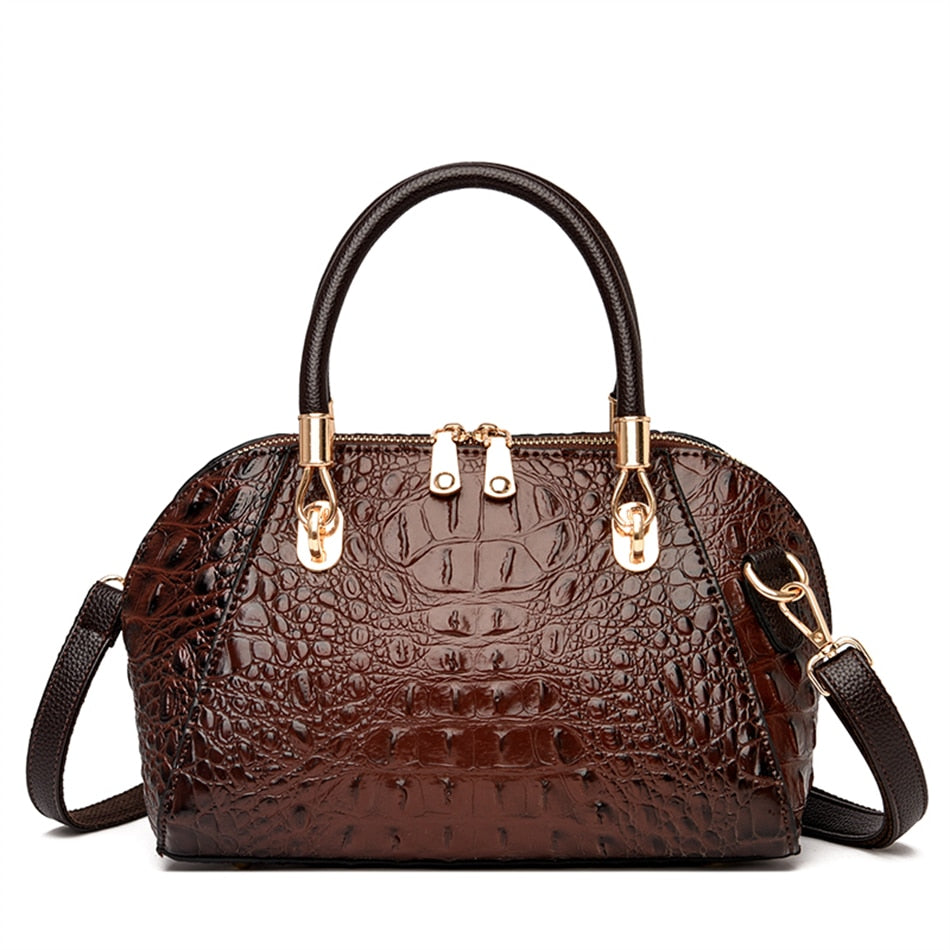 Luxury Designer Ladies Handbag Crocodile Pattern Women Tote Oblique Bag European and American Style Messenger Shoulder Large