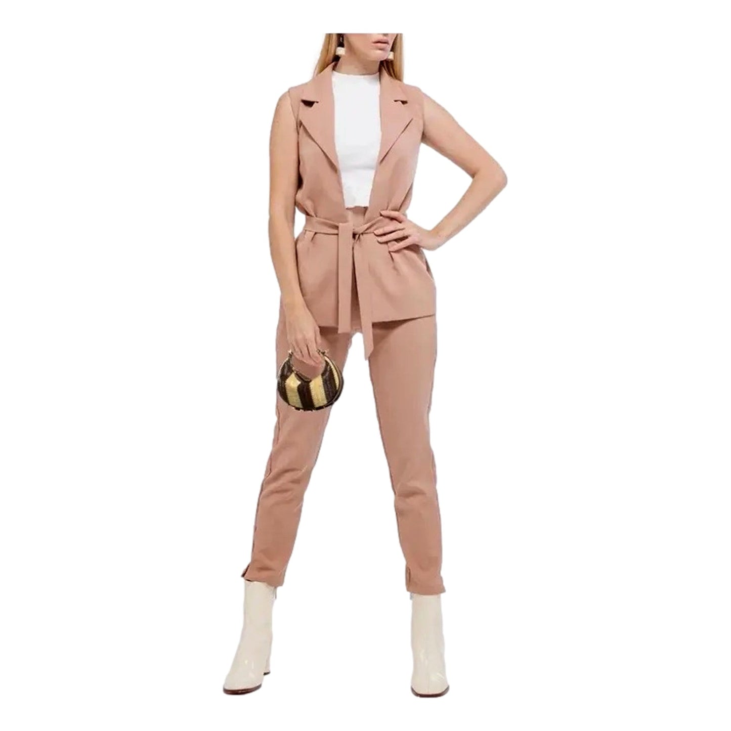 Fendi Fendigraphy Woven Raffia Leather Gianduia Vibrato Mini Hobo Charm Bag