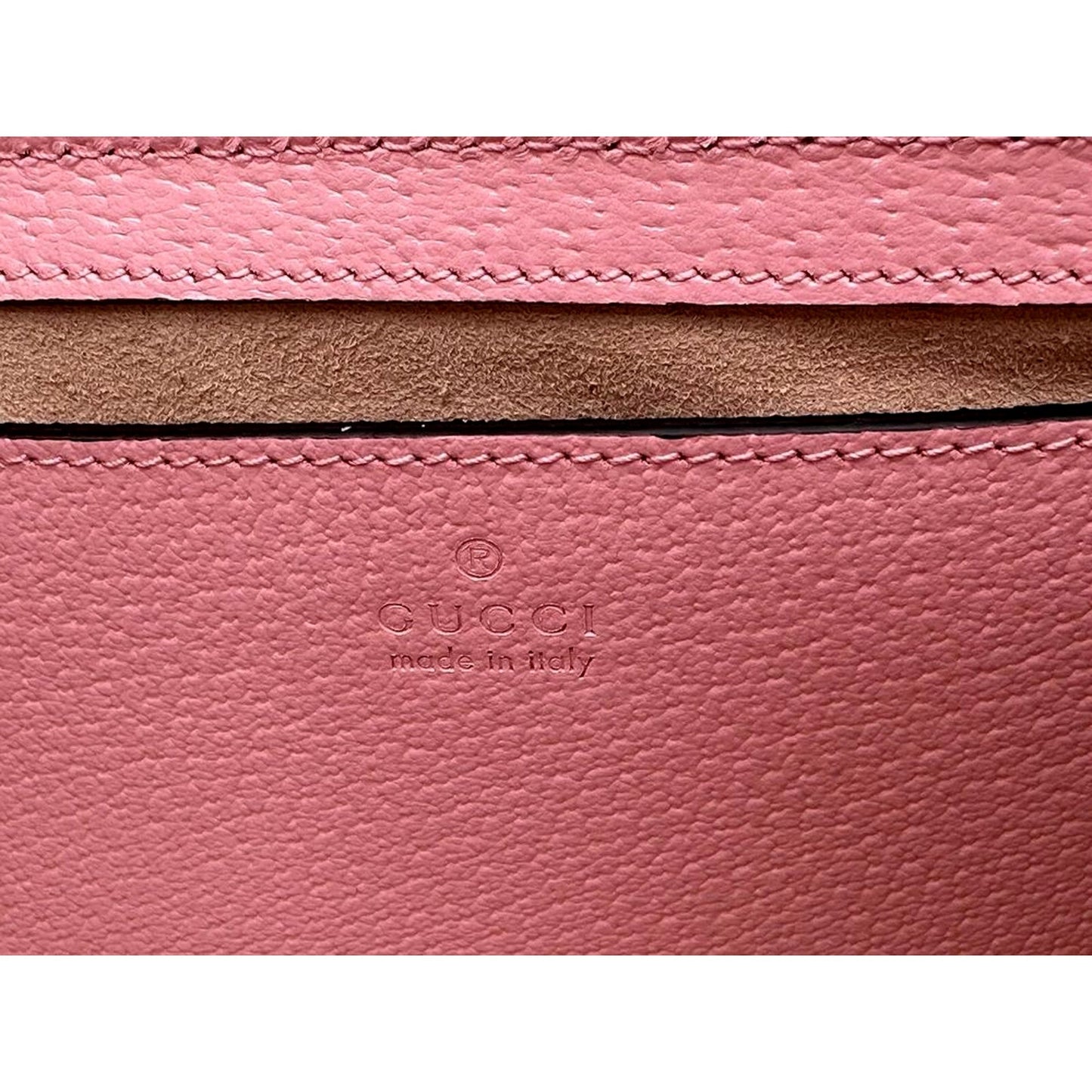 Gucci Pink GG Supreme Leather Padlock Chain Small Handbag Pink