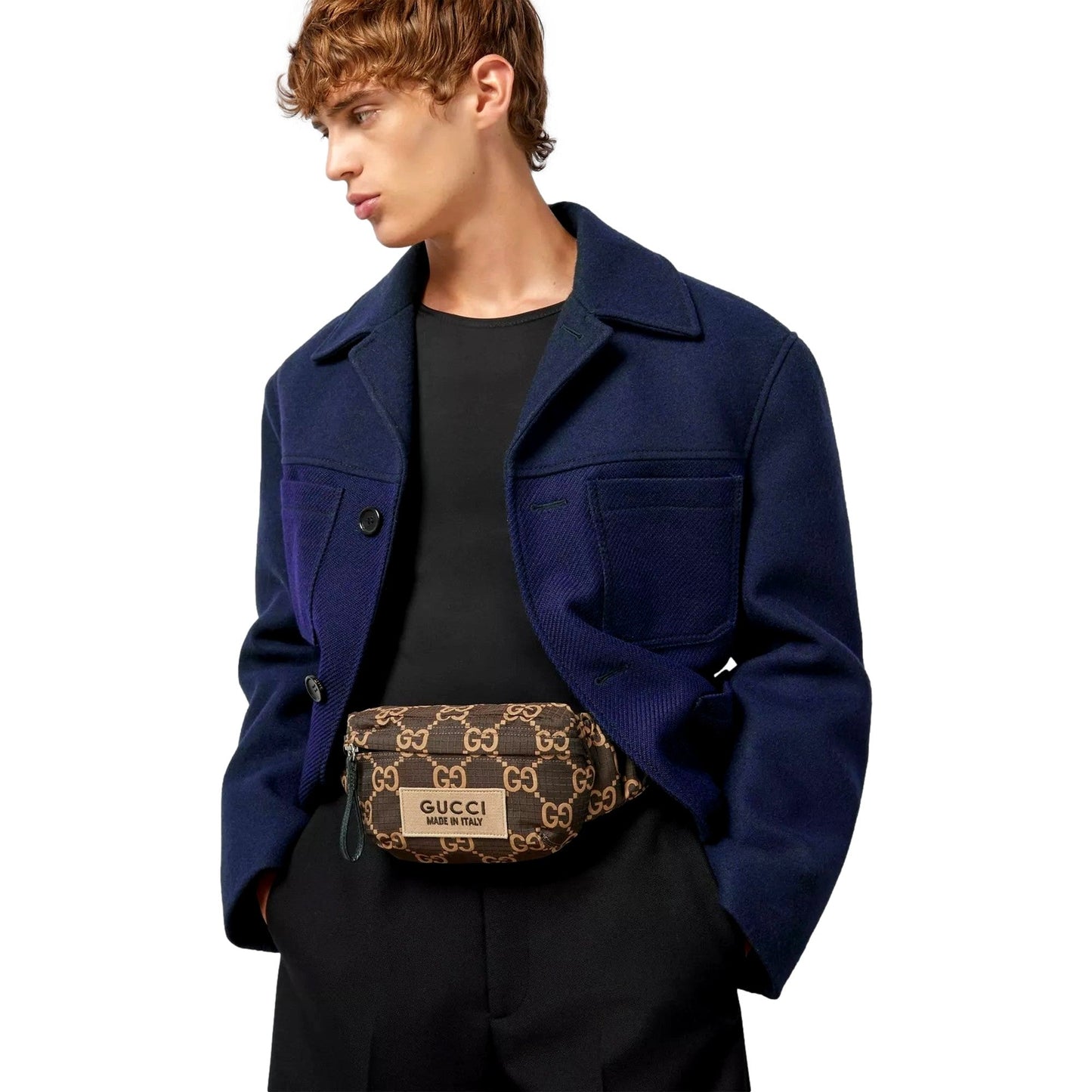 Gucci GG Ripstop Waist Bag Beige and Brown