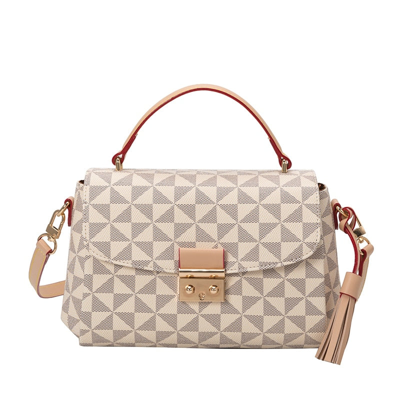 Shoulder Bags For Women New Luxury With Crossbody Strap And Top Handle Plaid Fashion Vintage Messenger Female Hot Handbags