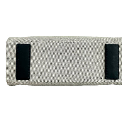 Versace Ecru Canvas Studded Logo Mini Totebag