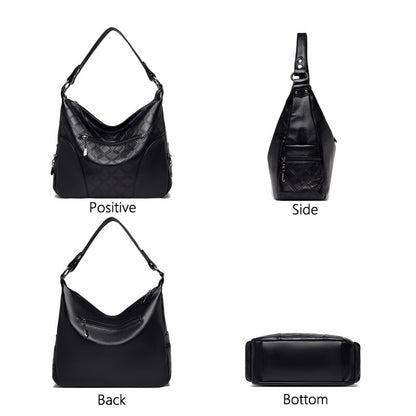 High Quality PU Leather Ladies Shoulder Bag Rhombus Pattern Stitching Designer Brand Messenger Bag Ladies Soft Handbag New