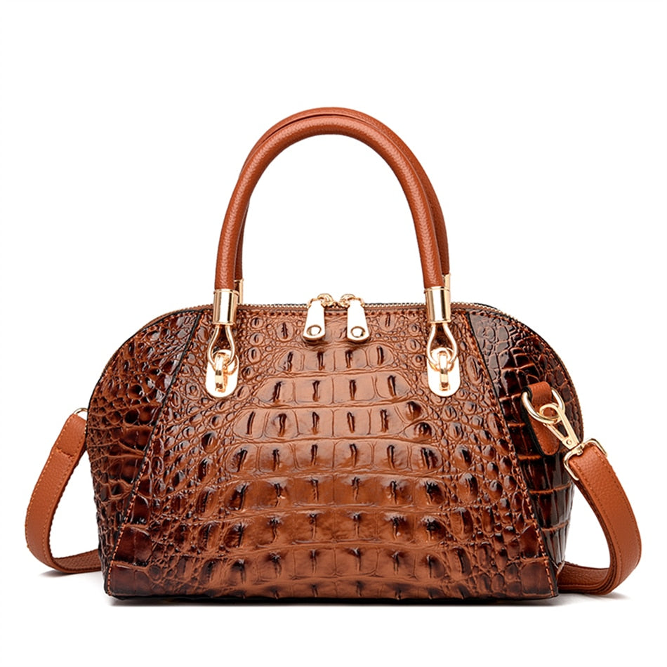 Luxury Designer Ladies Handbag Crocodile Pattern Women Tote Oblique Bag European and American Style Messenger Shoulder Large