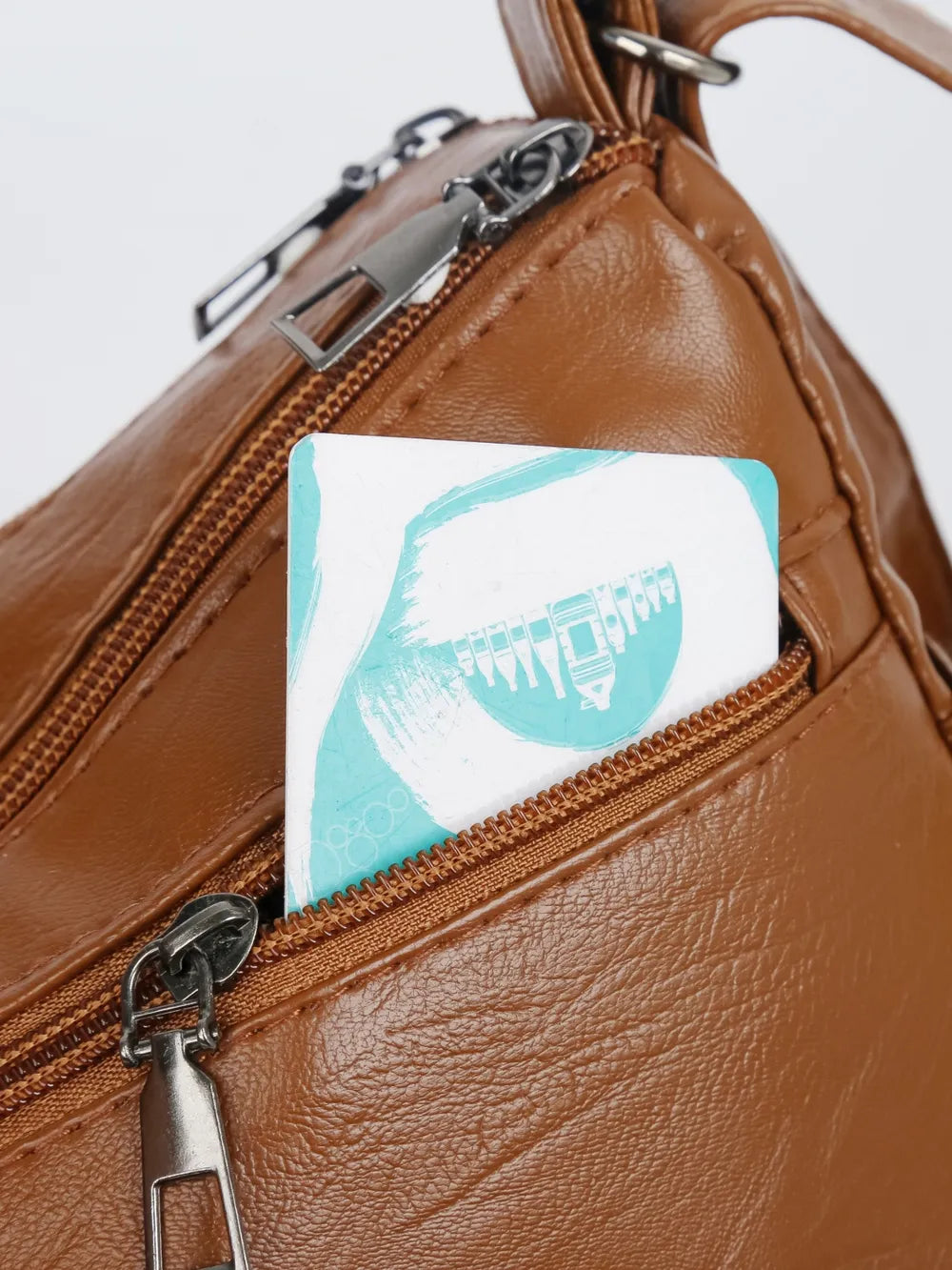 PU Multi-Compartment Crossbody Bag