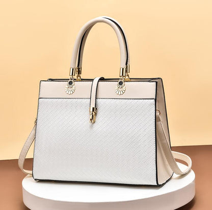 Autumn Winter High Quality Luxury Female Bag Woven Texture Ladies Large Capacity Handbag Bridal Bag Wedding Bag Womens Messenger Bag