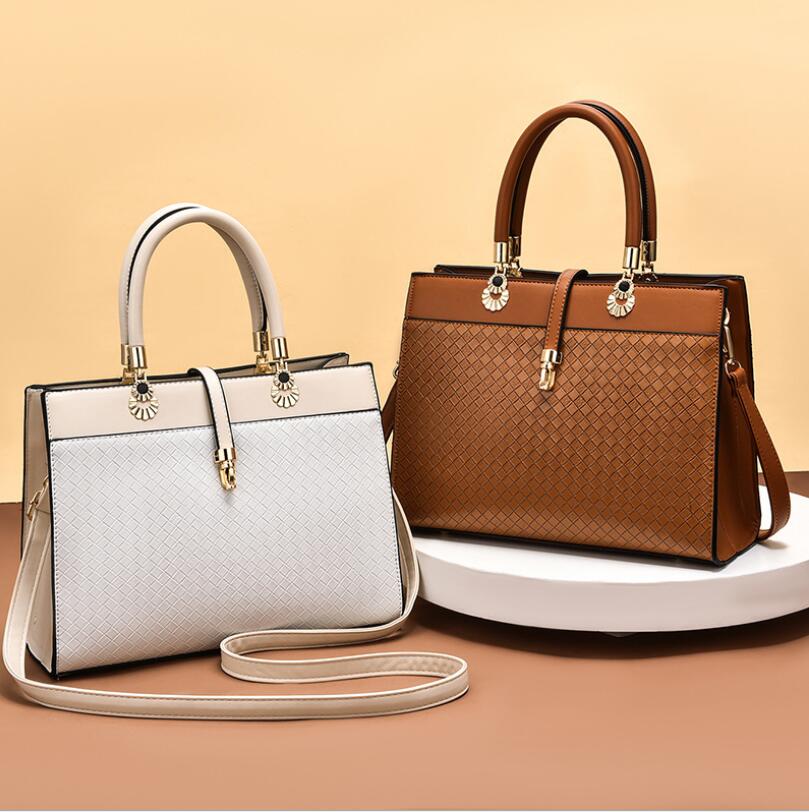 Autumn Winter High Quality Luxury Female Bag Woven Texture Ladies Large Capacity Handbag Bridal Bag Wedding Bag Womens Messenger Bag