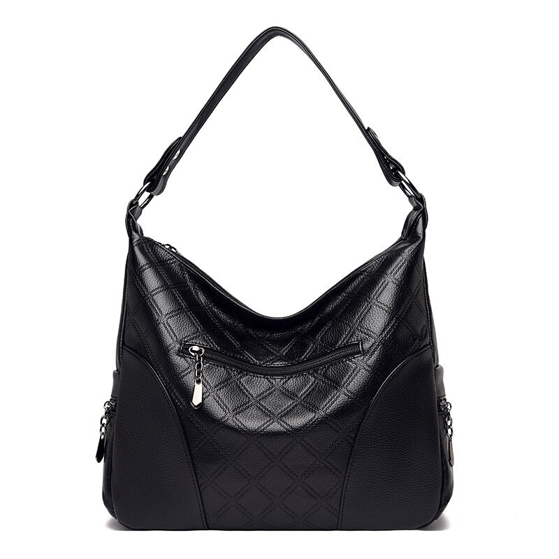 High Quality PU Leather Ladies Shoulder Bag Rhombus Pattern Stitching Designer Brand Messenger Bag Ladies Soft Handbag New