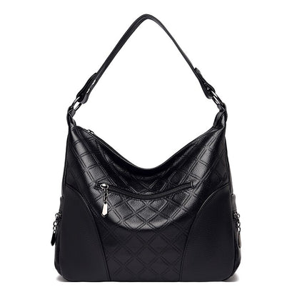 High Quality PU Leather Ladies Shoulder Bag Rhombus Pattern Stitching Designer Brand Messenger Bag Ladies Soft Handbag New