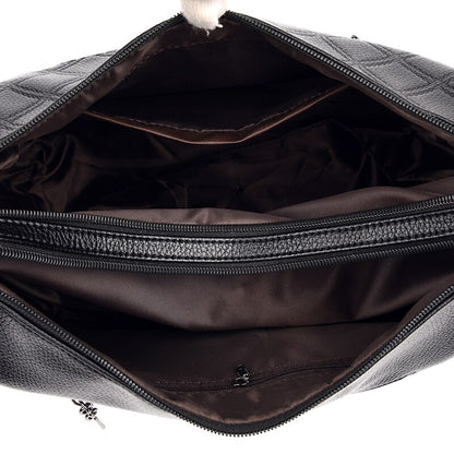 High Quality PU Leather Ladies Shoulder Bag Rhombus Pattern Stitching Designer Brand Messenger Bag Ladies Soft Handbag New