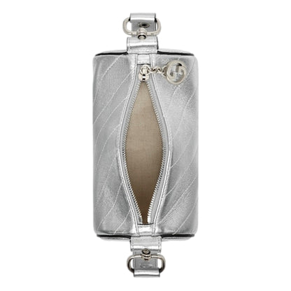 Gucci Blondie Mini Shoulder Bag in Metallic Silver Leather