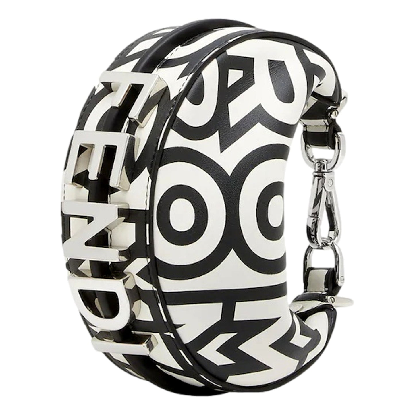 Fendi x Marc Jacobs Fendigraphy Black and White Hobo Nano Bag