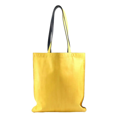 Fendi Pack Yellow Box Leather Shopping Large Tote Bag