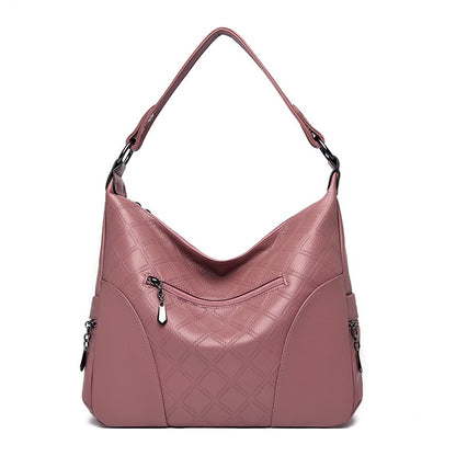 High Quality PU Leather Ladies Shoulder Bag Rhombus Pattern Stitching Designer Brand Messenger Bag Ladies Soft Handbag New