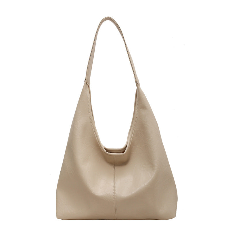 Soft PU Leather Quality Underarm Bag Vintage Wine Red Ladies Shoulder Bag Commuter Large Handbag Bolso Mujer Women's Tote Bag