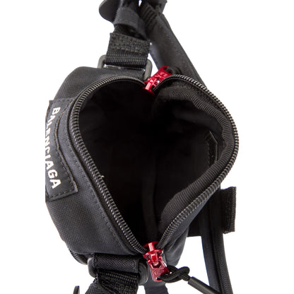 Balenciaga Nasa Logo Phone Holder Crossbody Bag Black Recycled Nylon