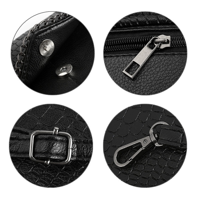 High quality alligator chains handbags fashion women envelope clutch ladies party famous brand shoulder messenger crossbody bags