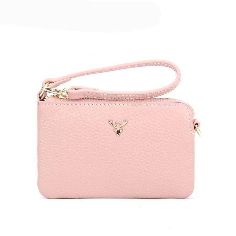 Genuine Leather Women Wallets and Coin Purses Fashion Zipper Credit Card Holder Wallet Short Ladies Designer Change Purse