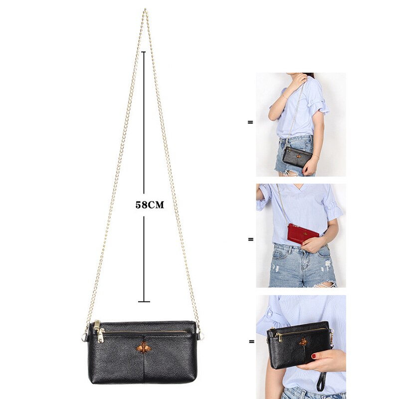 CICICUFF Head Layer Cowhide Messenger Bag New Genuine Leather Hand Bag Retro Shoulder Bag Women Small Chain Cross Body Bags