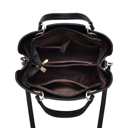 Newposs Women Bag Vintage Casual Tote Top-Handle Women Messenger Bags Shoulder student Handbag Purse Wallet Leather New