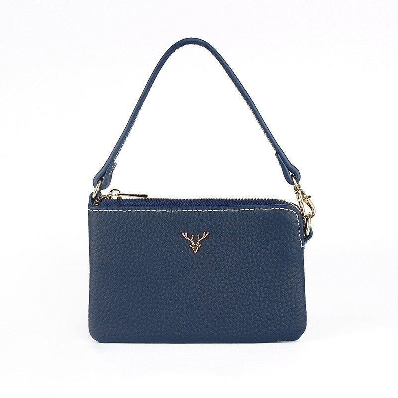 Genuine Leather Women Wallets and Coin Purses Fashion Zipper Credit Card Holder Wallet Short Ladies Designer Change Purse