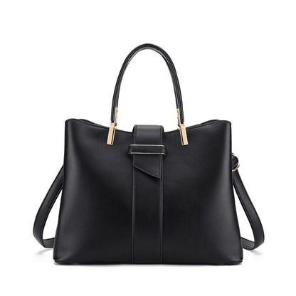 Fashion Women's PU Leather Messenger Bag Solid Color Simple Ladies Shoulder Bags Casual Retro Large Capacity Elegant Handbags