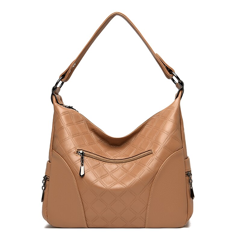 High Quality PU Leather Ladies Shoulder Bag Rhombus Pattern Stitching Designer Brand Messenger Bag Ladies Soft Handbag New