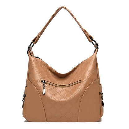 High Quality PU Leather Ladies Shoulder Bag Rhombus Pattern Stitching Designer Brand Messenger Bag Ladies Soft Handbag New