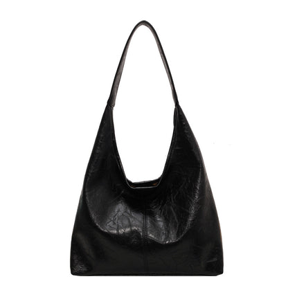 Soft PU Leather Quality Underarm Bag Vintage Wine Red Ladies Shoulder Bag Commuter Large Handbag Bolso Mujer Women's Tote Bag