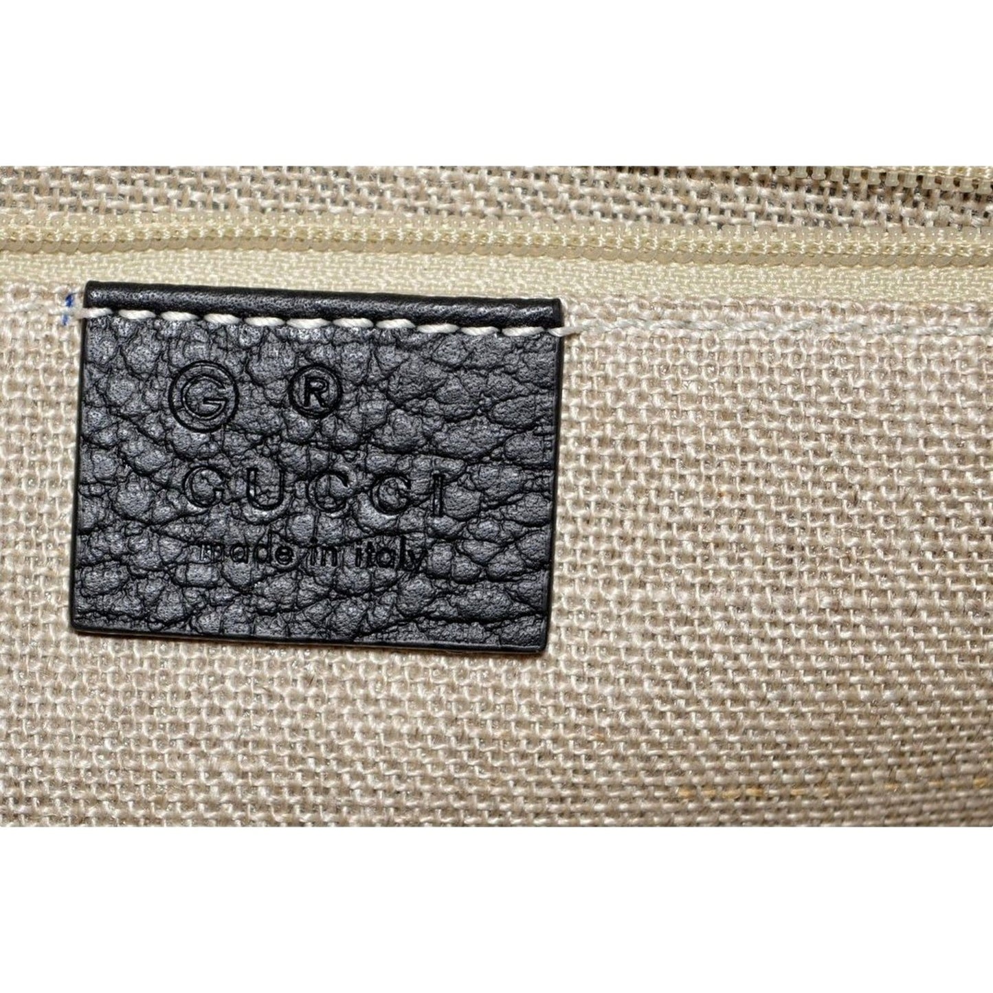 Gucci Marmont Black Leather Interlocking GG Gold Chain Strap Crossbody Handbag