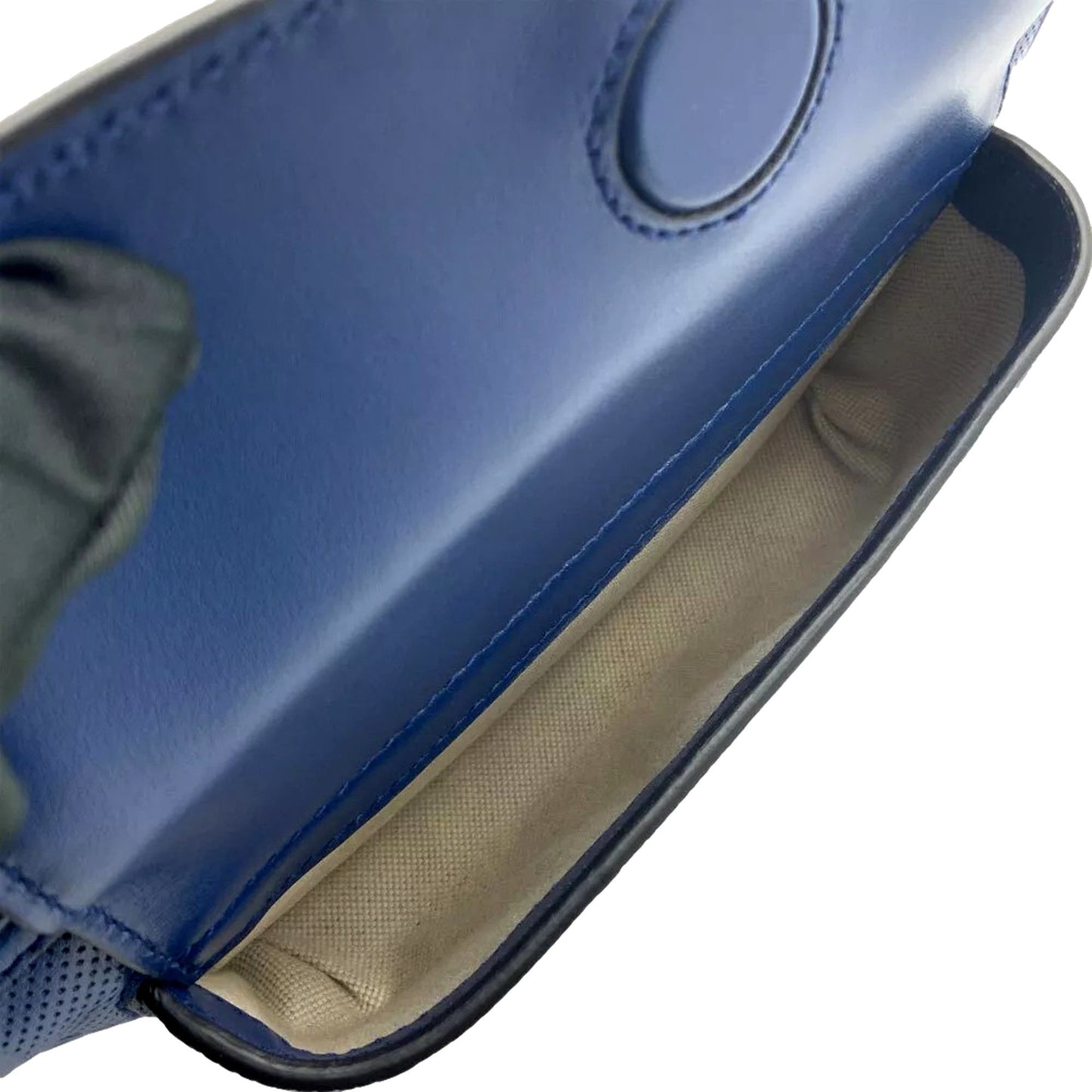 Gucci Calfskin GG Tennis Embossed Pocket Belt Bag Blue