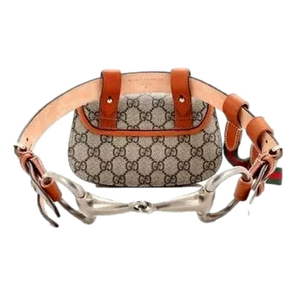 Gucci GG Supreme Monogram Web Bamboo 1947 Mini Belt Bag In Beige 75