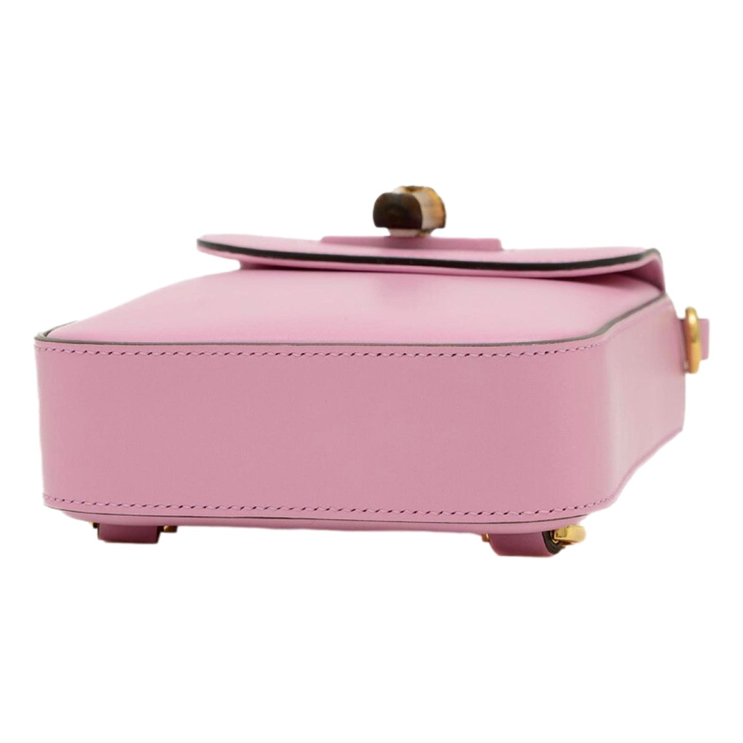 Gucci Bamboo Mini Handbag Top Handle Bag in Pink Leather