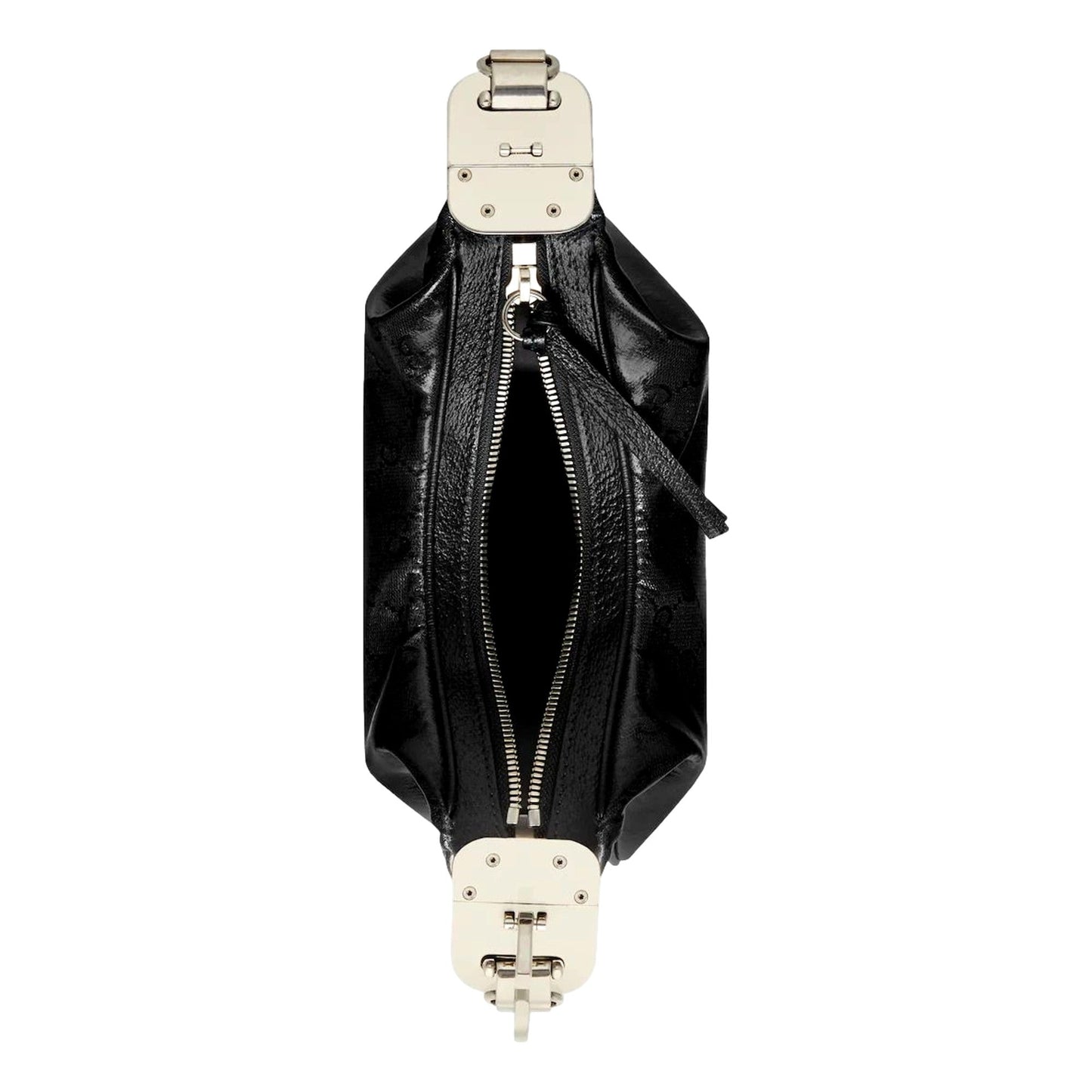 Gucci Attache Web Stripe Small Shoulder Bag Black Leather