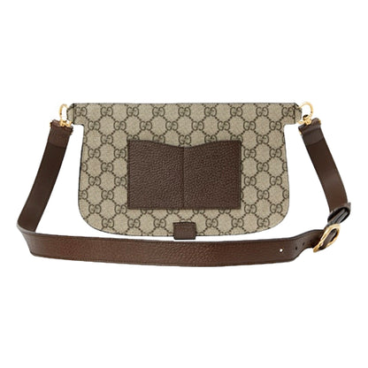 Gucci GG Supreme Blondie Canvas Belt Bag Brown Beige Size 110