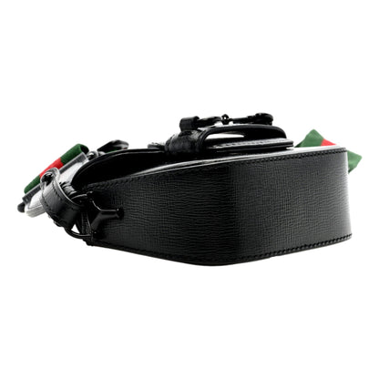 Gucci Azalea Calfskin Web Monochrome Horsebit 1955 Mini Handbag Black