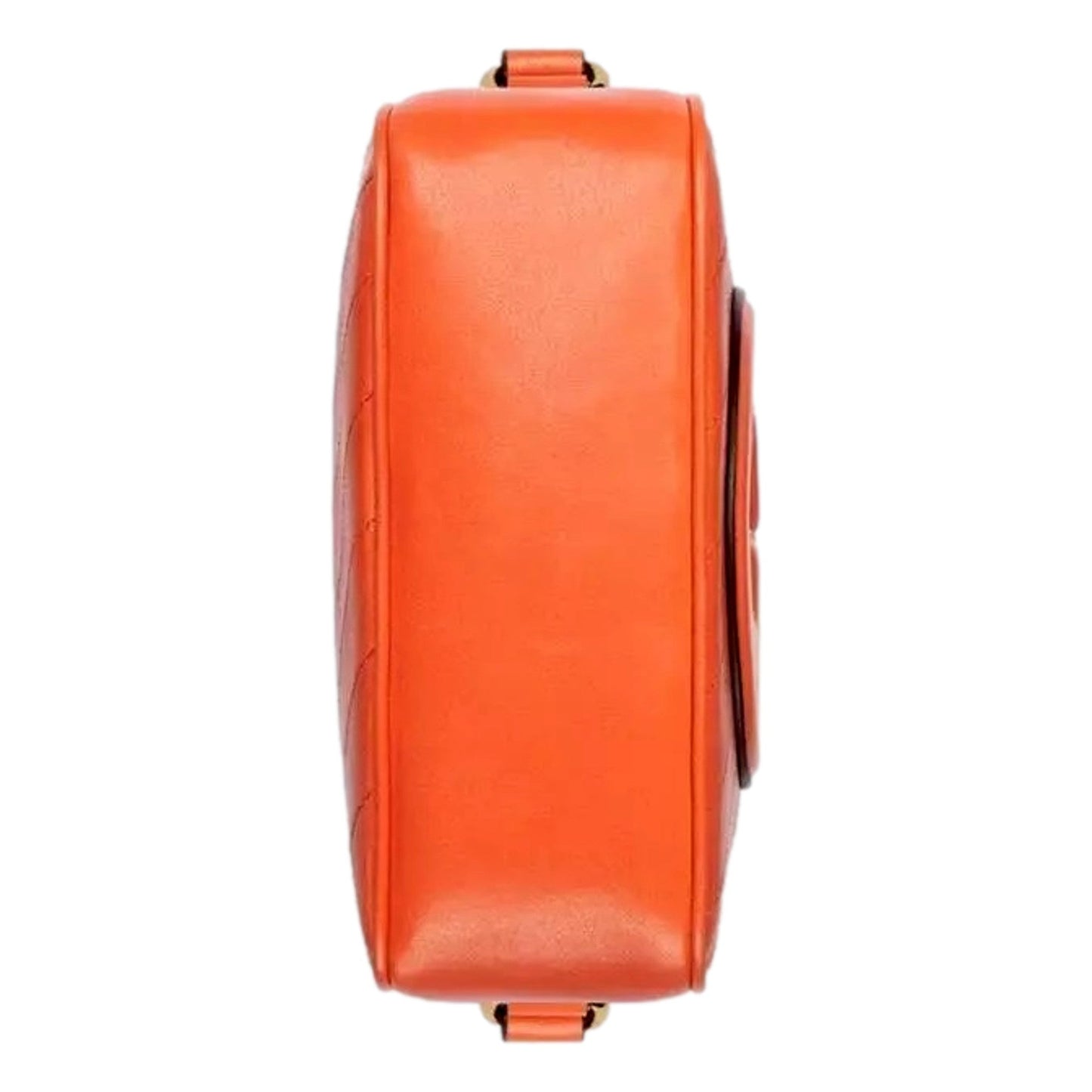 Gucci Blondie GG Patch Diagonal Stitching Orange Leather Crossbody Handbag