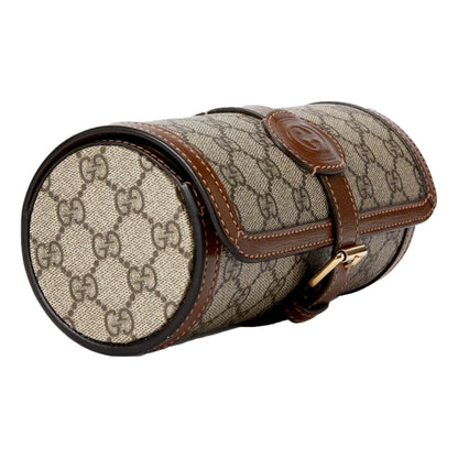 Gucci GG Supreme Canvas Leather Beige Brown Watch Case