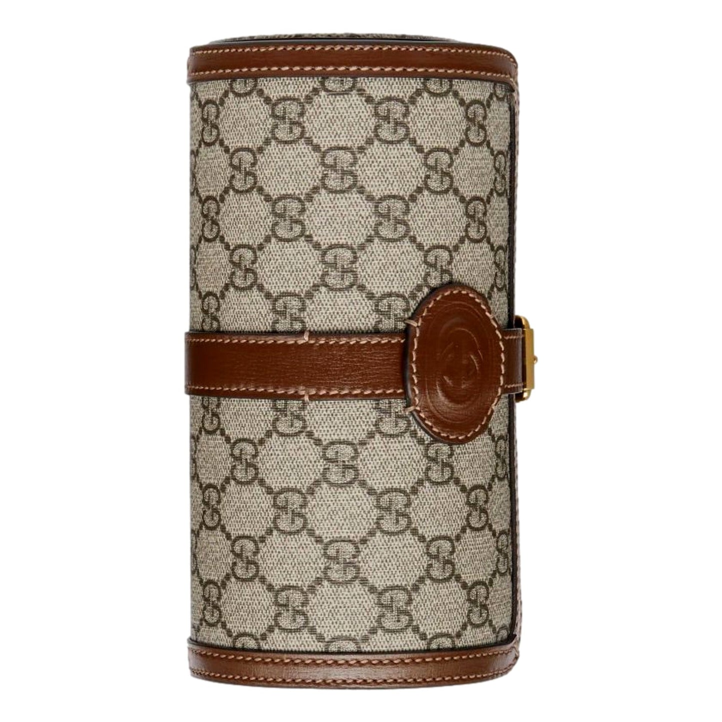 Gucci GG Supreme Canvas Leather Beige Brown Watch Case