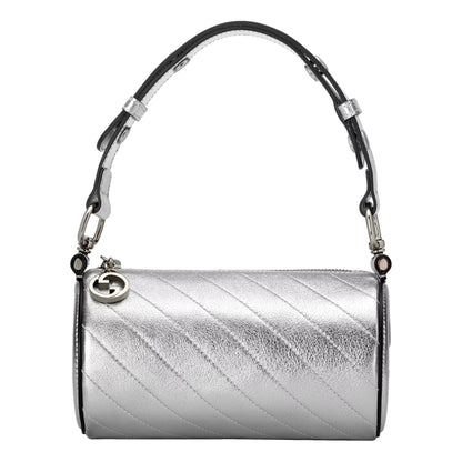 Gucci Blondie Mini Shoulder Bag in Metallic Silver Leather