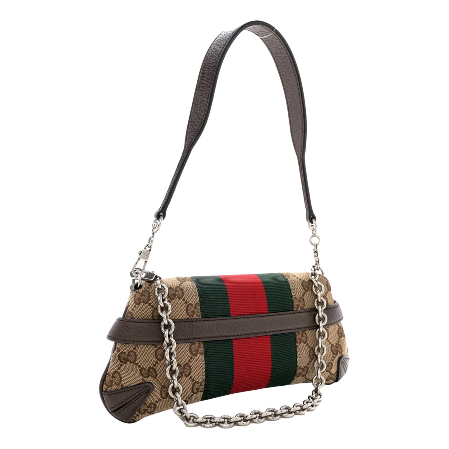 Gucci Horsebit Supreme Canvas Web Stripe Small Chain Shoulder Bag