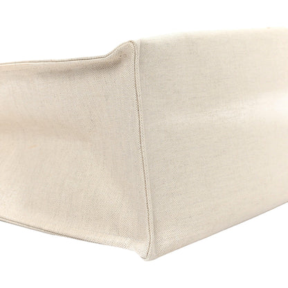 Gucci Supreme Canvas Beige Calfskin Logo Print Large Tote Bag Navy Multicolor