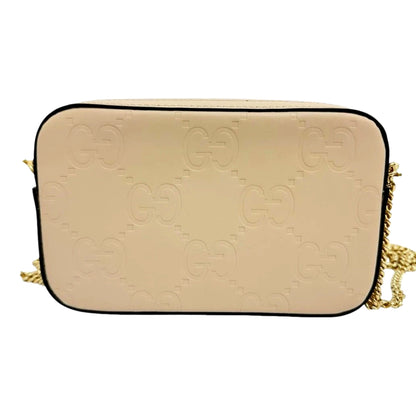 Gucci Gilbert Calfskin Mini Envelope Beige Crossbody Bag