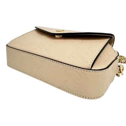 Gucci Gilbert Calfskin Mini Envelope Beige Crossbody Bag