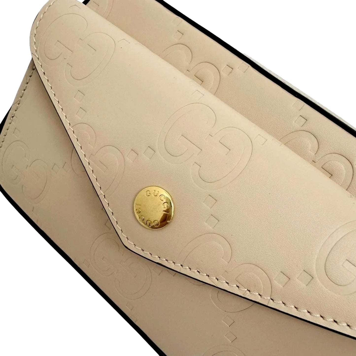 Gucci Gilbert Calfskin Mini Envelope Beige Crossbody Bag