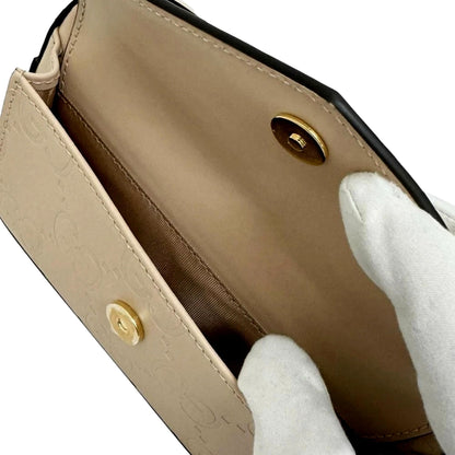 Gucci Gilbert Calfskin Mini Envelope Beige Crossbody Bag