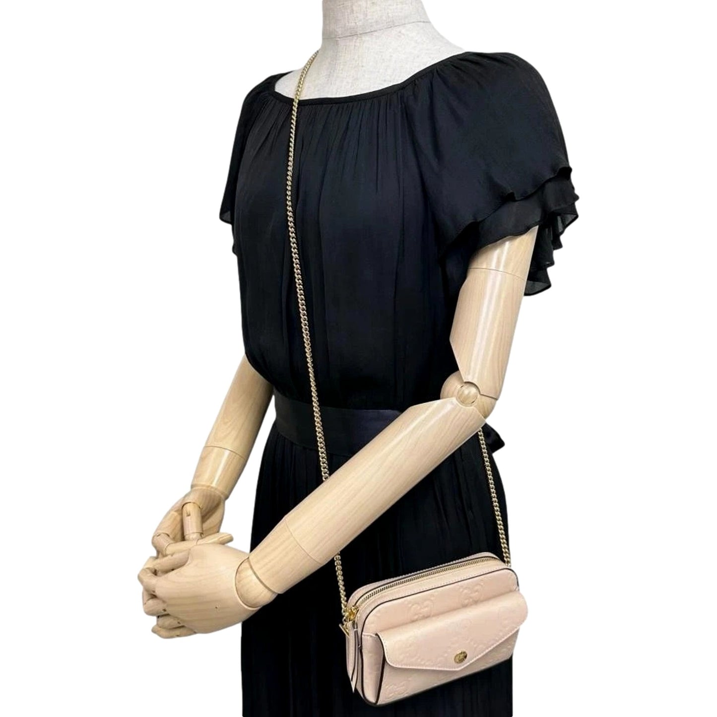 Gucci Gilbert Calfskin Mini Envelope Beige Crossbody Bag