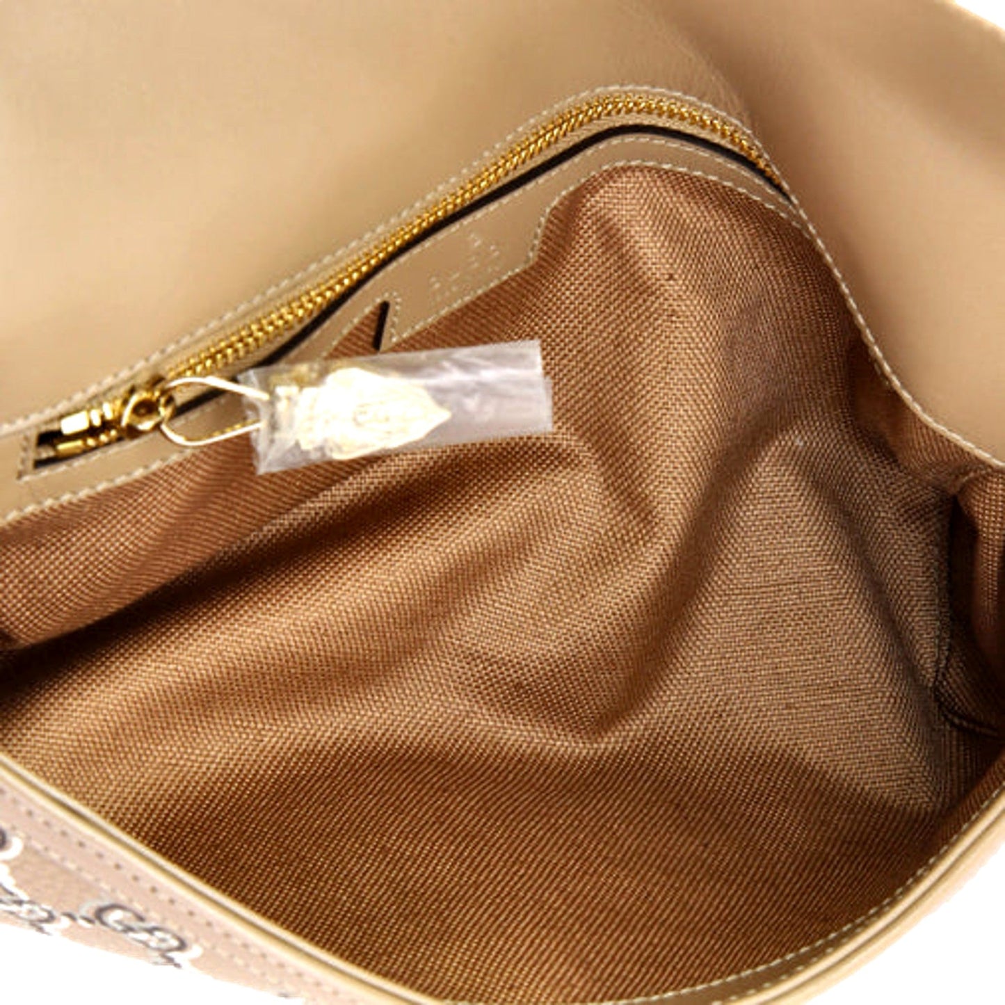 Gucci Luce Optical Printed GG Leather Beige Shoulder Bag