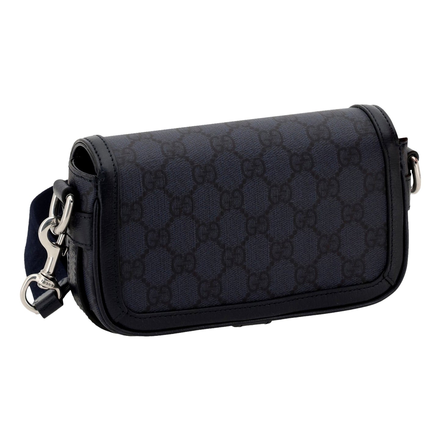 Gucci Ophidia Super Mini GG Supreme Canvas Shoulder Bag Navy Blue
